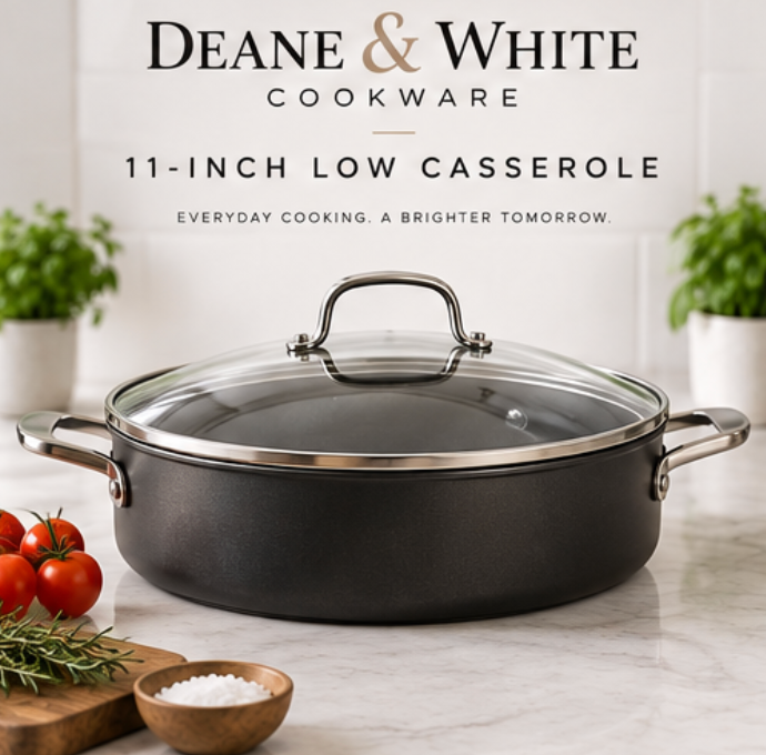 D&W 11-Inch Low Casserole with Lid